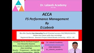 ACCA F5 PM Chapter 1 3 Introduction