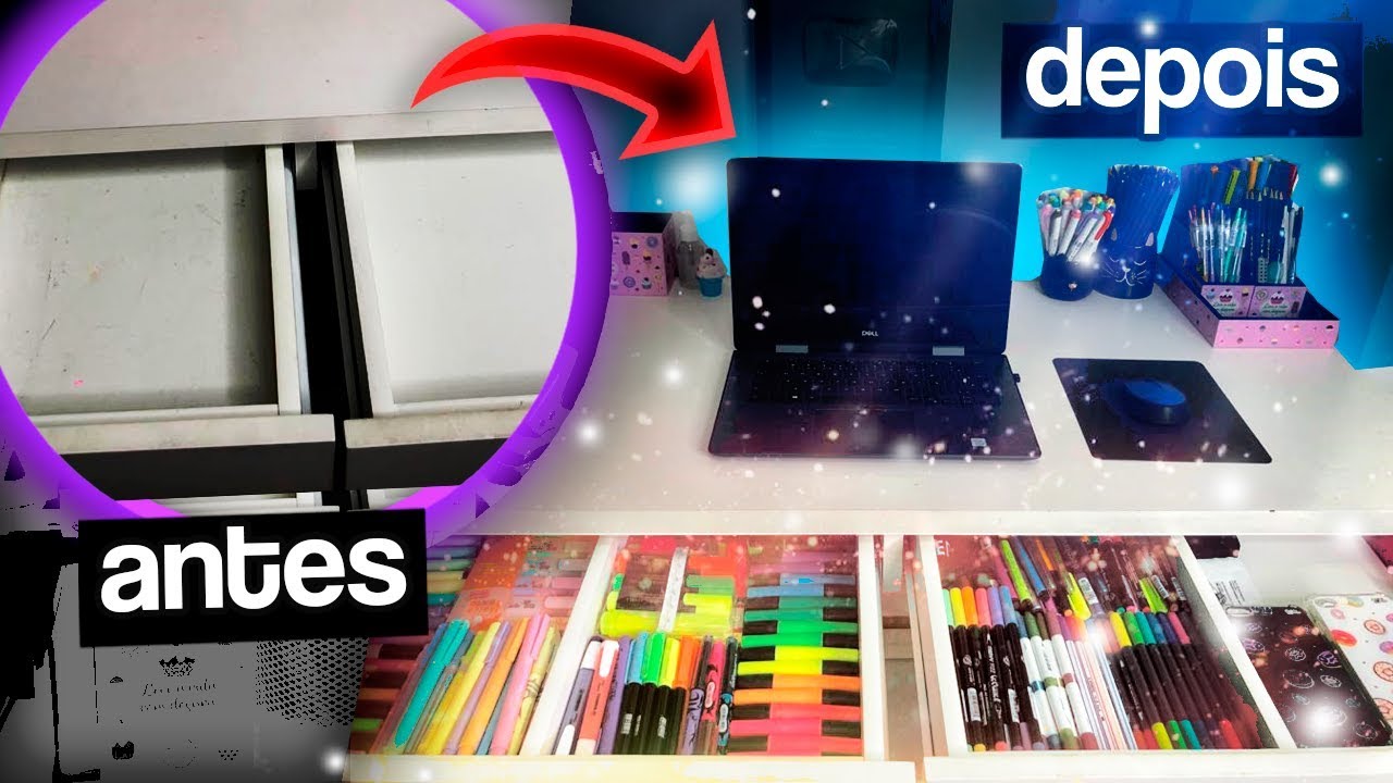 ORGANIZANDO MEU CANTINHO DE ESTUDOS E  MATERIAL ESCOLAR COM NOVIDADES NA QUARENTENA