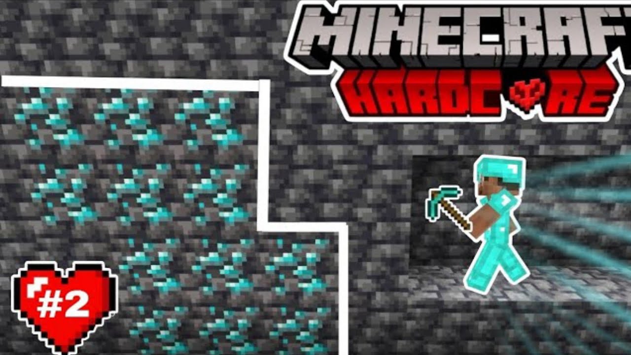 DIAMOND MINING IN HARDCORE || diomond mining in Minecraft hardcore ...