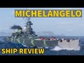 Michelangelo  new dockyard t9 italian secondary cruiser  world of warships