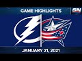 NHL Game Highlights | Lightning vs. Blue Jackets - Jan. 21, 2021