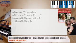 Miniatura de "🎹 Hopelessly Devoted to You - Olivia Newton John (Grease) Piano Backing Track with chords and lyrics"