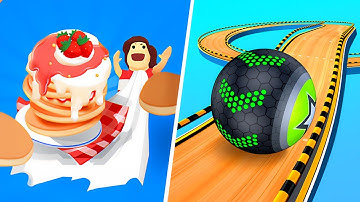 Going Balls | Pancake Run - All Level Gameplay Android,iOS - BIG NEW APK UPDATE