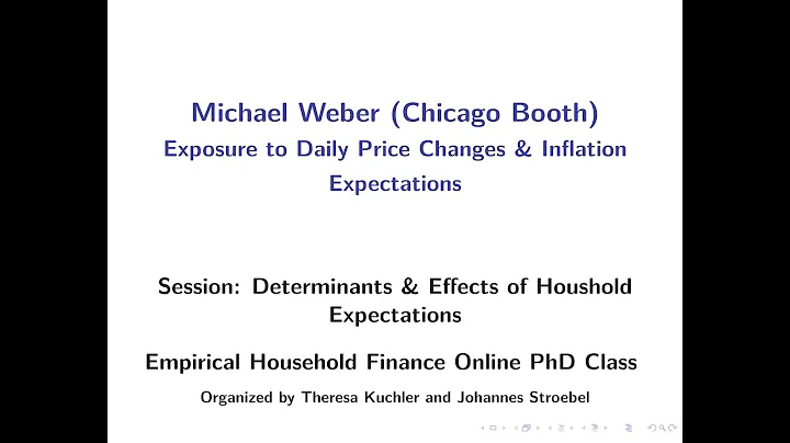 EHHF Expectations - Michael Weber