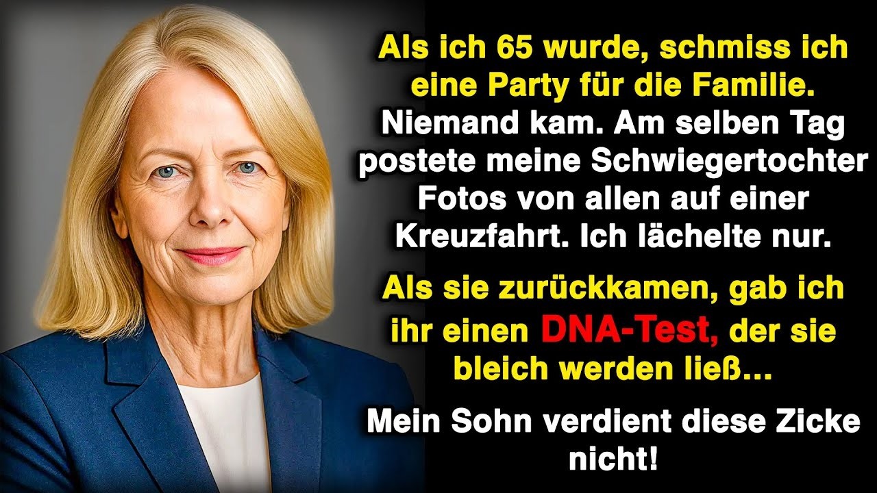 Als ich 65 wurde, lud ich die Familie ein  Niemand kam  Dann postete meine Schwiegertochter