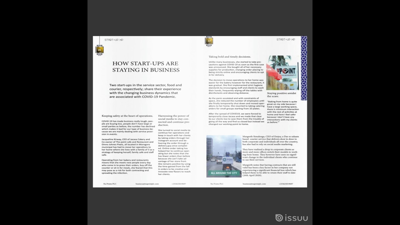 Bako Ambianda Featured on Cover of Tanzania Based Na Magazine