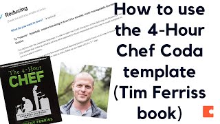 How to apply the learning frameworks from Tim Ferriss' 4-Hour Chef (free template) - Tutorial