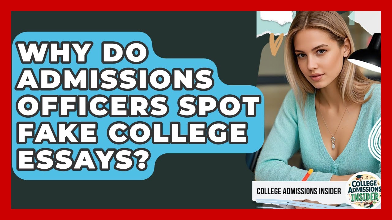 Why Do Admissions Officers Spot Fake College Essays? - College Admissions Insider