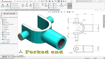 Solidworks Tutorial: Exercise #22 (Forked end)