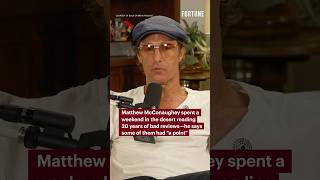 Matthew McConaughey spent a weekend in the desert reading 20 years of bad reviews #acting