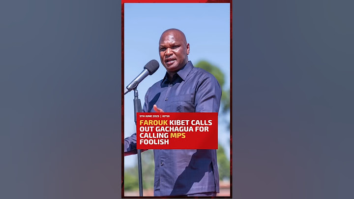Farouk Kibet calls out Former DP Gachagua for calling MPs foolish