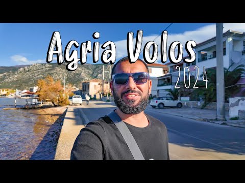 Agria Volos, Greece 2024 walking tour 4k, beautiful seaside village