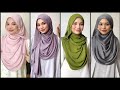 New trendy hijab style 2024  flowly chiffon hijab style 