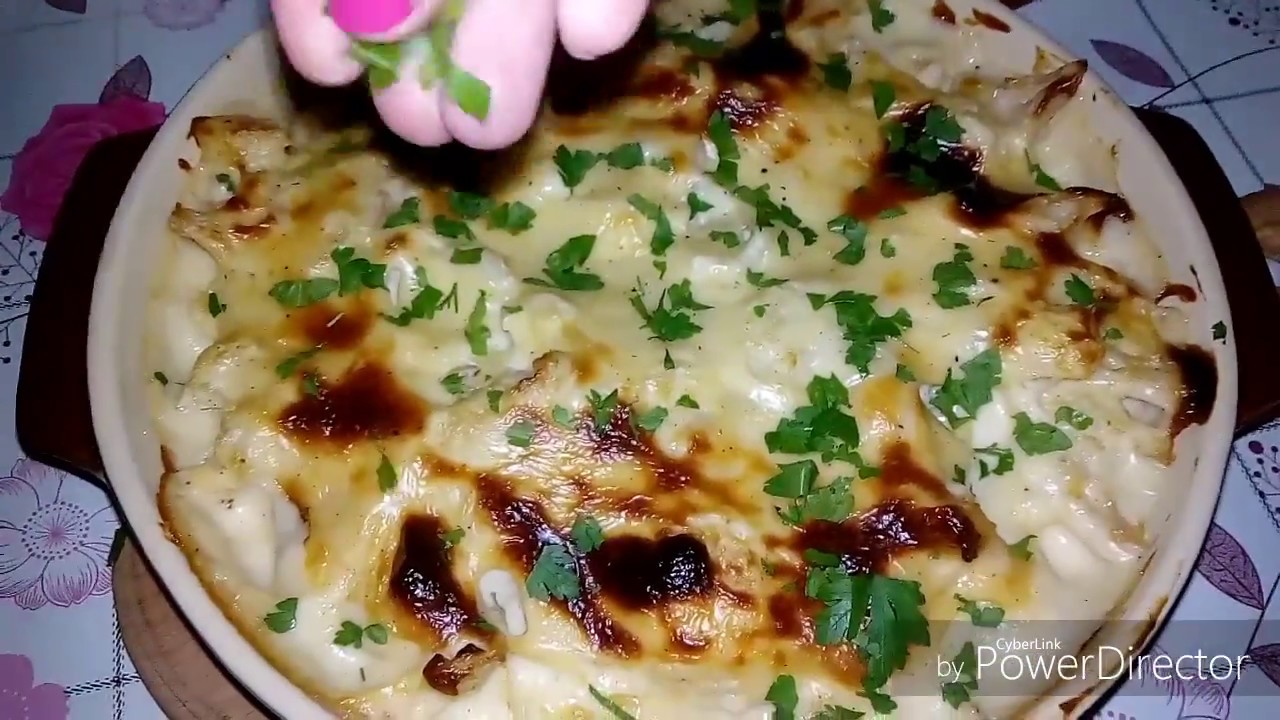 2019 год - Запеченная цветная капуста под сырным соусом – нежнейший гарнир 2019 год