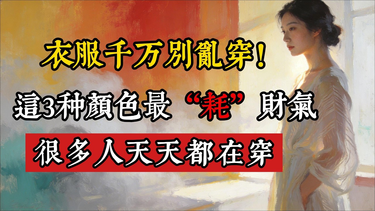 衣服千萬別亂穿！這3種顏色最“耗”財氣，很多人天天都在穿！#佛學#因果#風水#穿衣風水#改命#轉運#財氣#漏財#破財大忌#相由心生#能量磁場#窮氣#貴人緣#形象管理#玄學