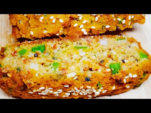 Savoury Semolina Cake| Healthy Eggless Vegetables Cake| Tea Time Savory Rava Cake| Suji Cake Recipe