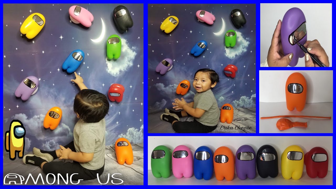 COMO HACER  AMONG US PASO A PASO CON GLOBOS 🎈Among Us PLAY GAME ANIMACIÓN NUEVOS DISEÑOS DIY 🤗