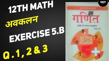 12th math exercise 5.2 que 1,2 & 3 || 12th math differentiations question ||Math by Ajay