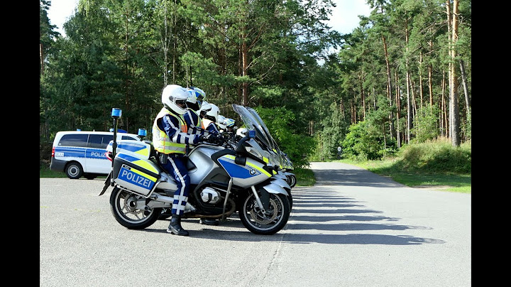 Berlin police motorcycle squad during training