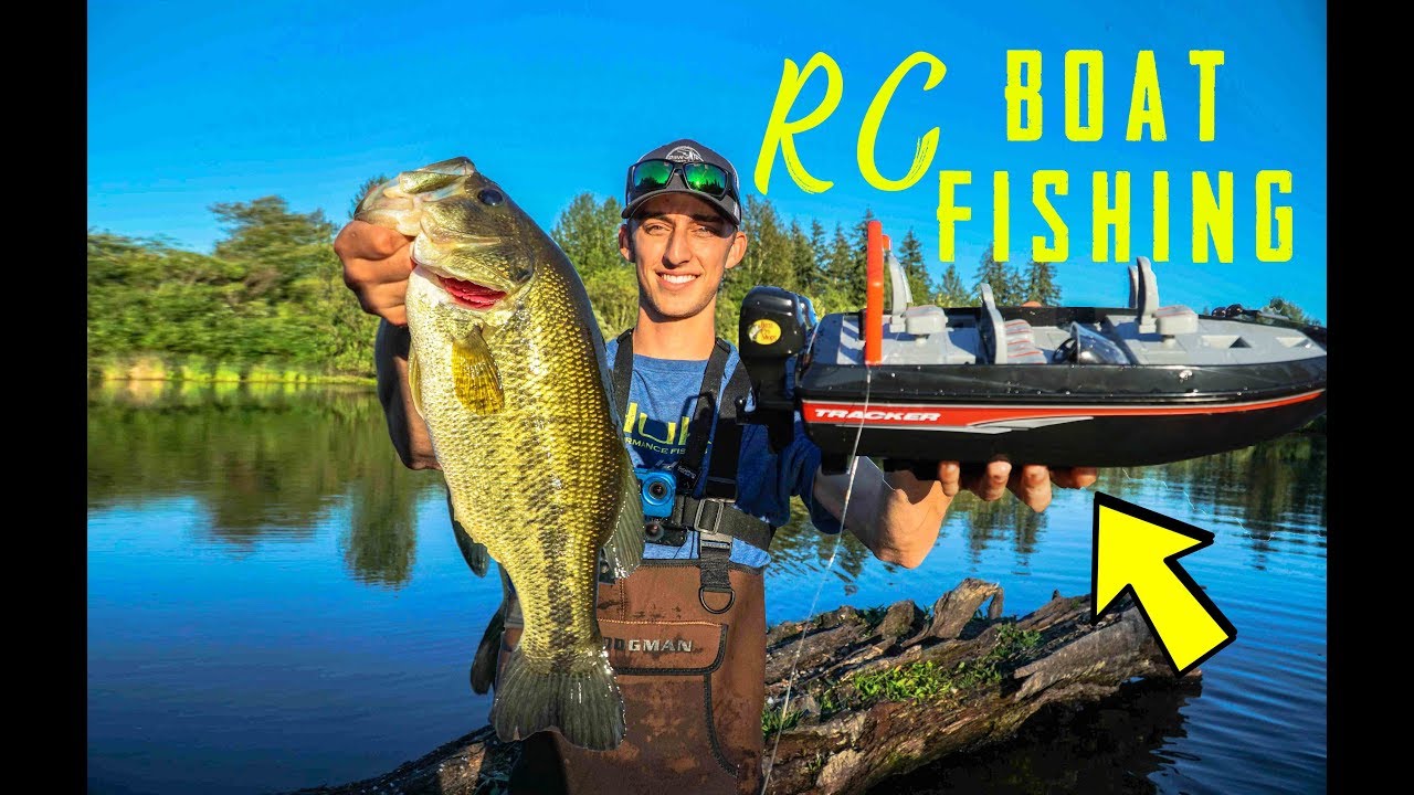 RC Boat Fishing For Big Bass!!! Toy RC Fishing 