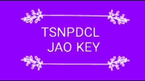 TSNPDCL JAO PROVISIONAL KEY..   held: 22/07/2018