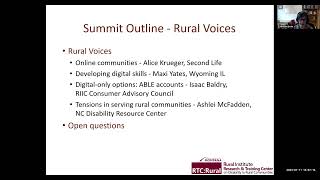 Rural Disability Research and Practice Summit: Rural Digital Access