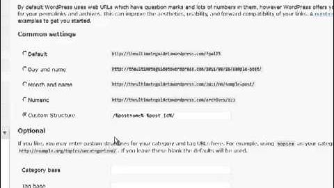 configuration settings permalinks