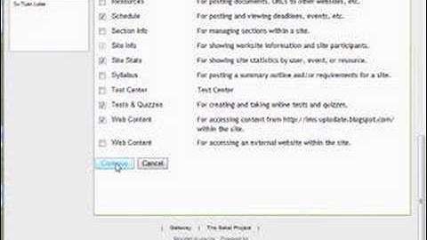 Edit Tools - Sakai Tutorial