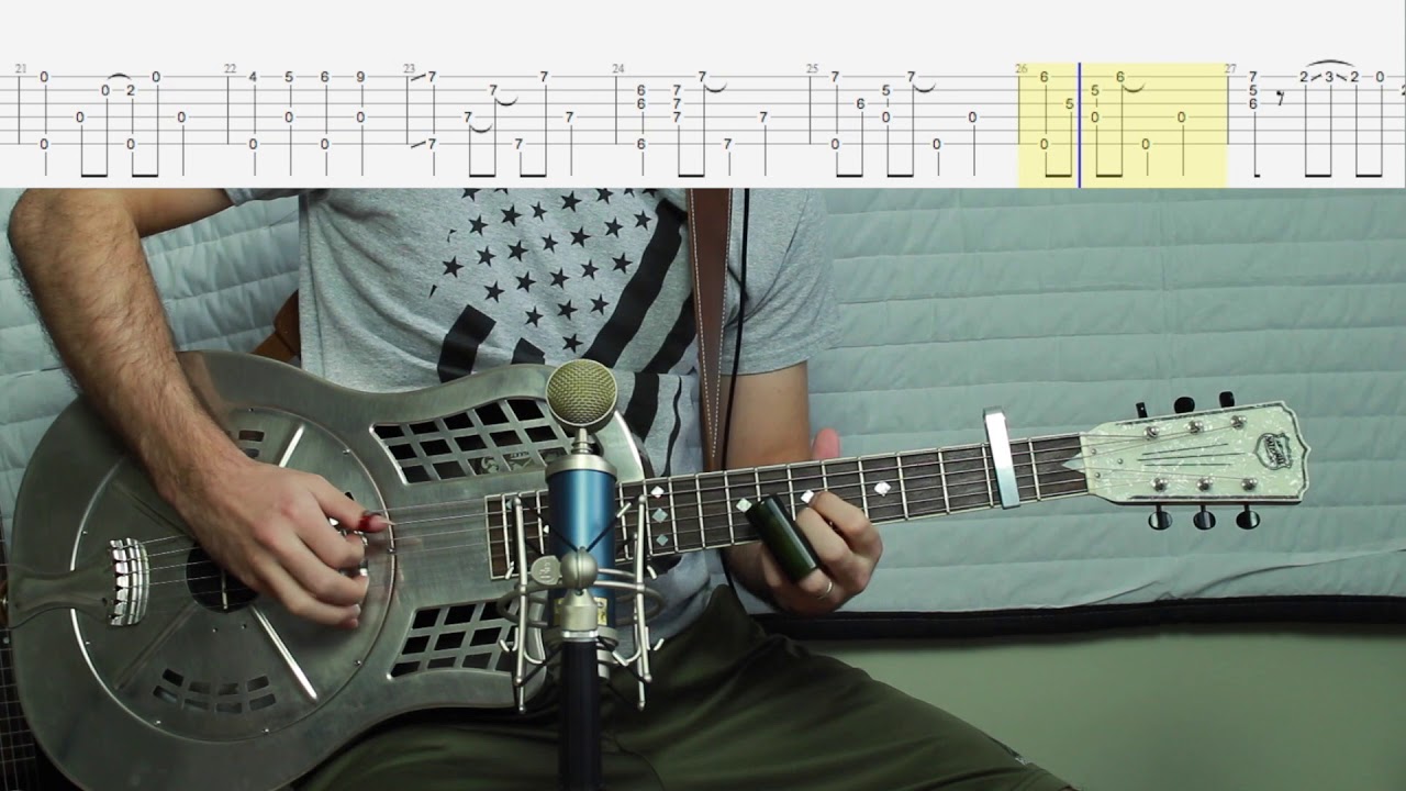 Deep River Blues OPEN D bottleneck lesson