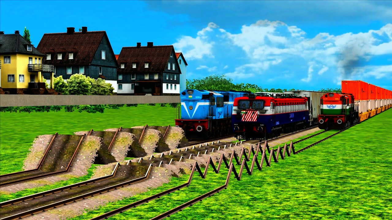 THREE RAILWAY LINES ARE DAMAGED & DANGEROUS🚂RAILWAY LINES HAVE MANY BRANCHES, BUMPY LIKE THORN