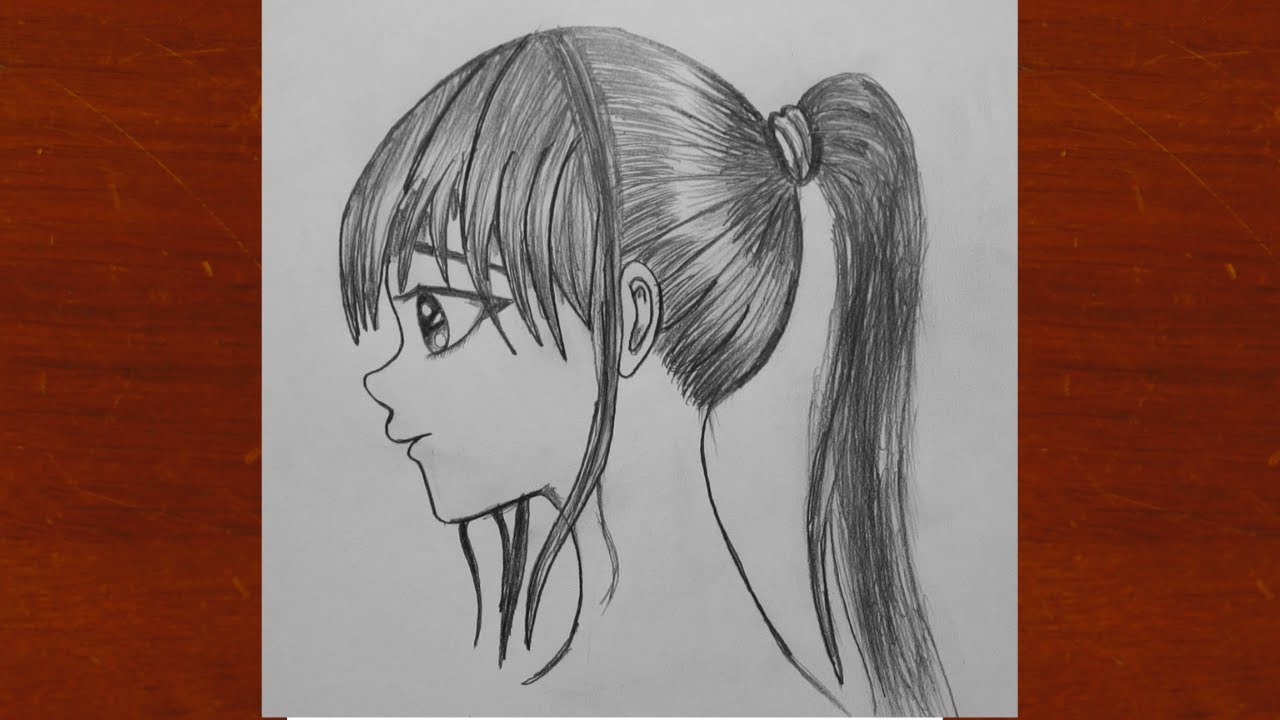 How to Draw Anime Girl with Long Hair | Anime Drawing | Pencil Sketch ...