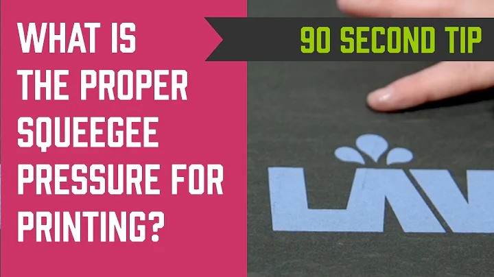 What is the Proper Squeegee Pressure when Screen Printing