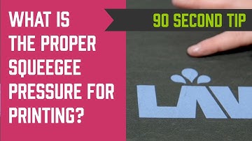 What is the Proper Squeegee Pressure when Screen Printing