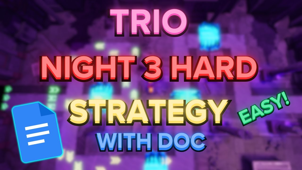 (TDS) EASY TRIO HARD NIGHT 3 STRATEGY | ROBLOX