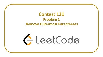 Leetcode 131 Problem 1 - Remove Outermost Parentheses