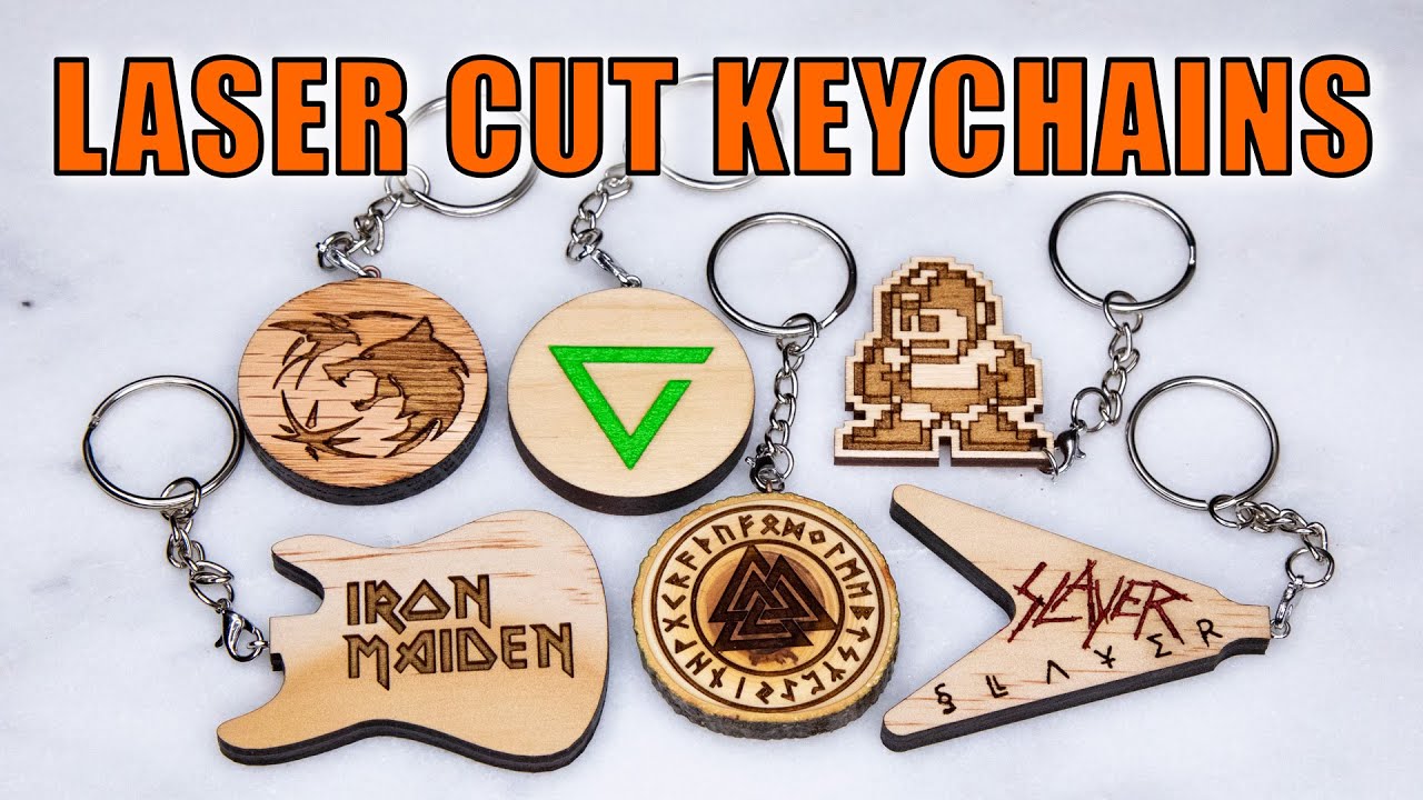 Laser Cut Keychain Projects CO2 Laser Cutter Key Holders YouTube