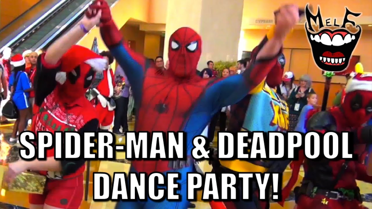 SPIDER MAN DEADPOOL Holiday Matsuri Dance Party Real Life Marvel