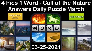 4 Pics 1 Word - Call of the Nature - 25 March 2021 - Answer Daily Puzzle + Daily Bonus Puzzle screenshot 5