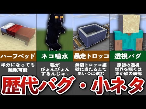 歴代マイクラ実際にあったバグ・小ネタ【ゆっくり解説】【ゆっくり解説】