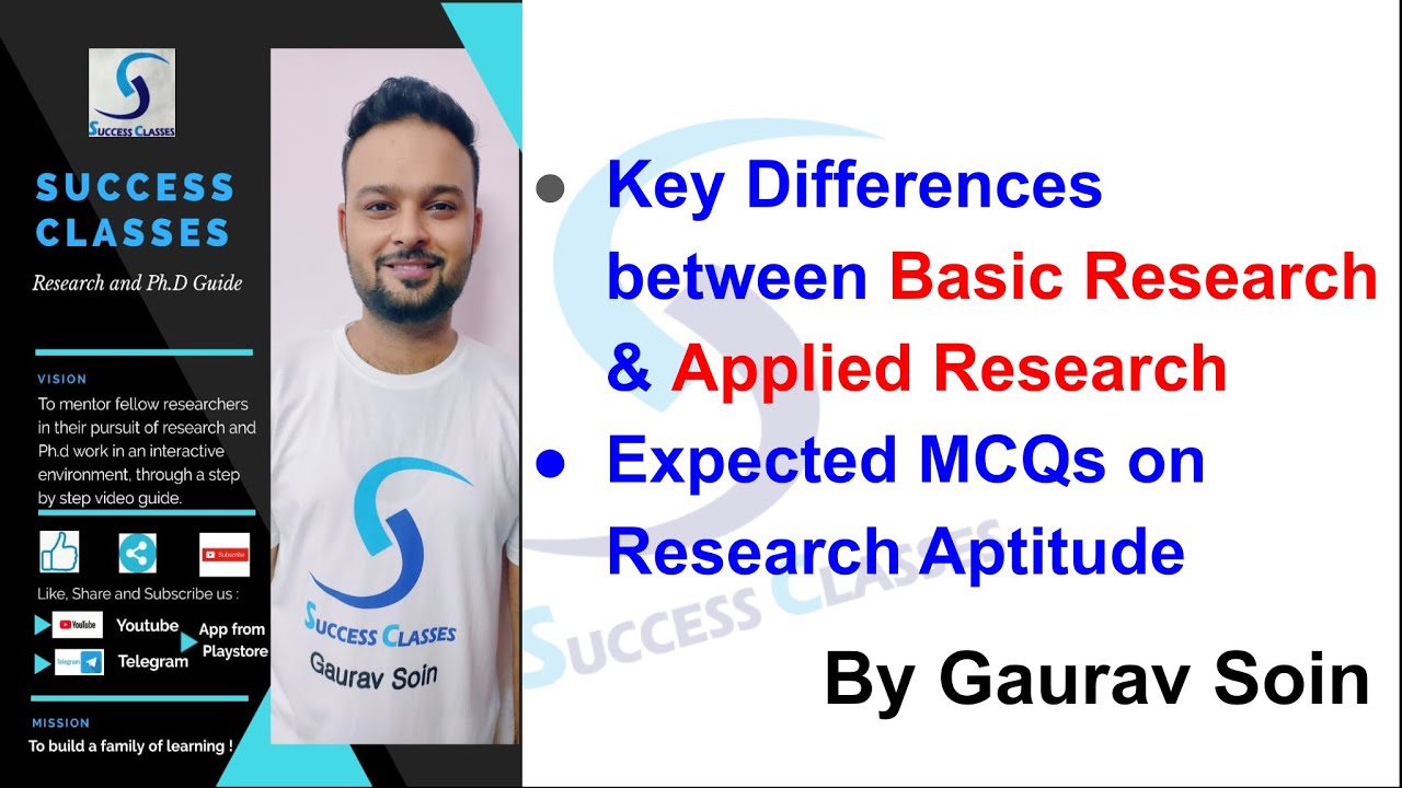 Key Differences between Basic Research & Applied Research | Expected MCQs on Research Aptitude