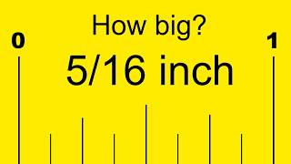 How big is 5/16 of an inch?