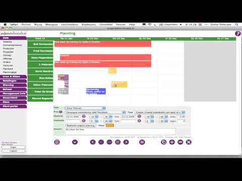 Plannen in projectadministratie.nl