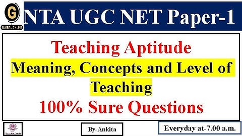NTA UGC NET Paper-1| Most Expected MCQ |Teaching Aptitude | Upcoming Exam 2022| Lecture -1