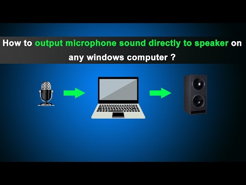 How to output microphone sound directly to speaker on any windows computer ?