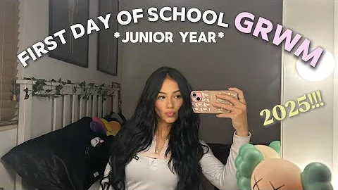 FIRST DAY OF SCHOOL GRWM!! | *junior year* (realistic morning routine)📓