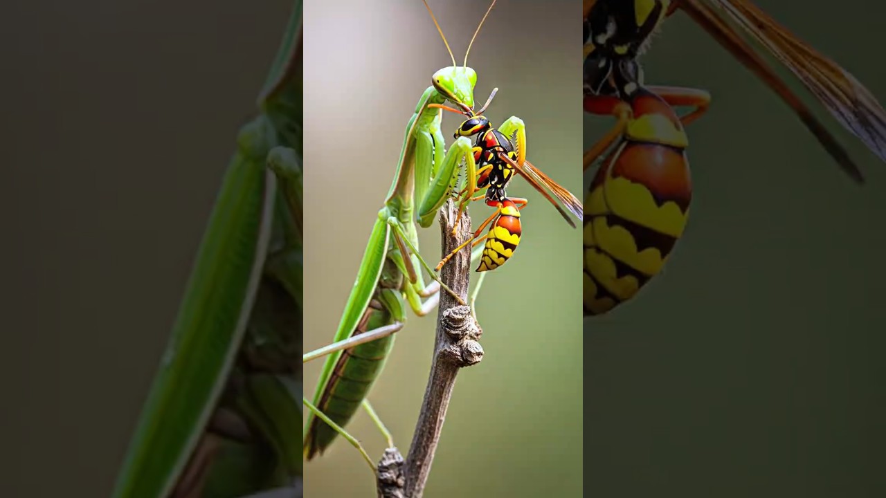 Life and Death: Mantis vs. Wasp 