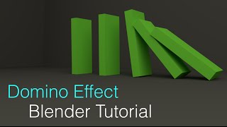 [2.79] Domino Effect Blender Beginner Tutorial Rigid Body