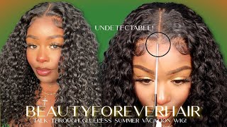 PRE-CUT GLUELESS CLOSURE WIG FOR VACATION! EASY TALK-THROUGH UNDETECTABLE INSTALL BEAUTYFOREVERHAIR