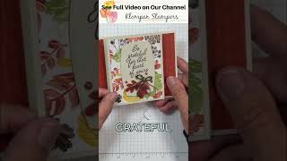 Autumn Card Crafting: Label Me Grateful Stamp Set Magic! #shorts