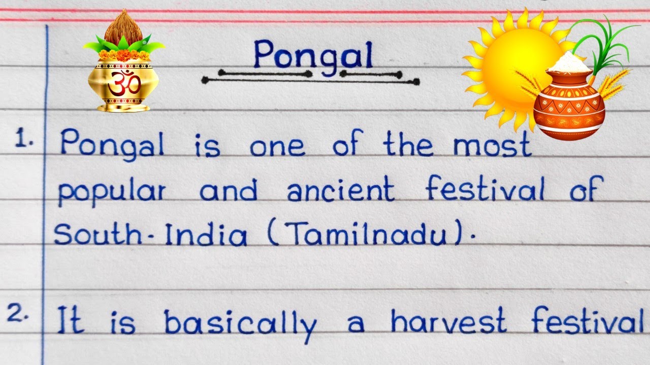 essay writing about pongal festival in english